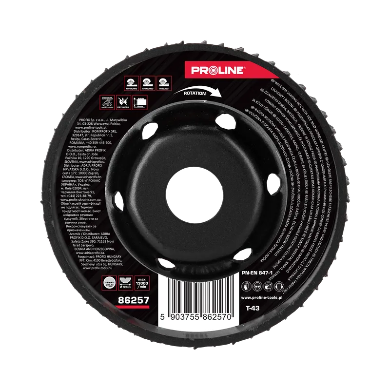 Disc Raspel Carota Depresat / Frontal-Lateral - 120MM