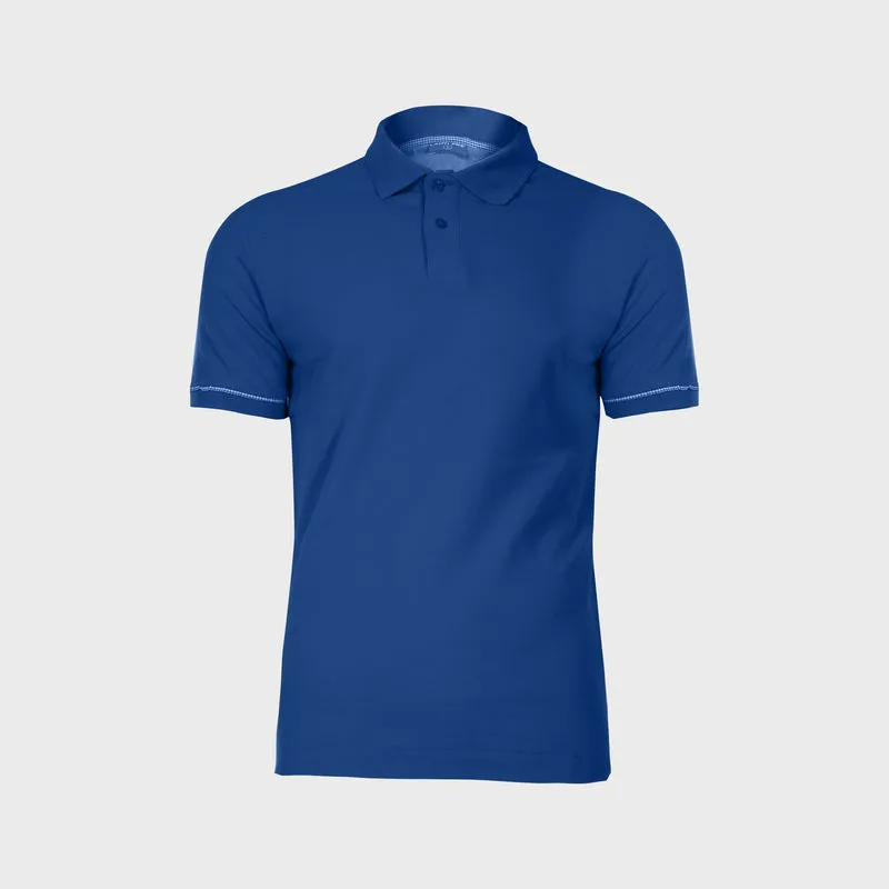 Tricou Bumbac Polo / Albastru - S