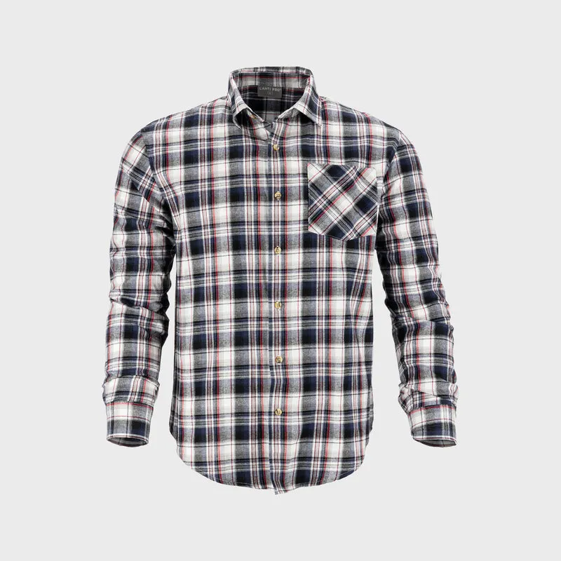 Camasa Flanel cu Carouri Groasa / Gri - L/H-176