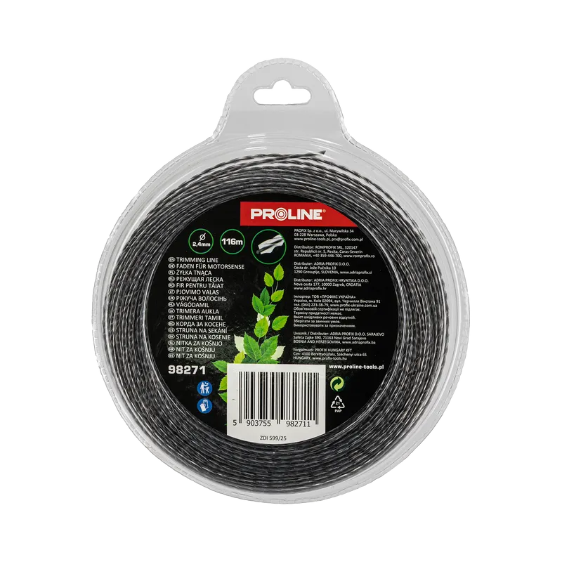 Fir Motocoasa Ranforsat - Patrat-Rasucit 2.4MM / 116M