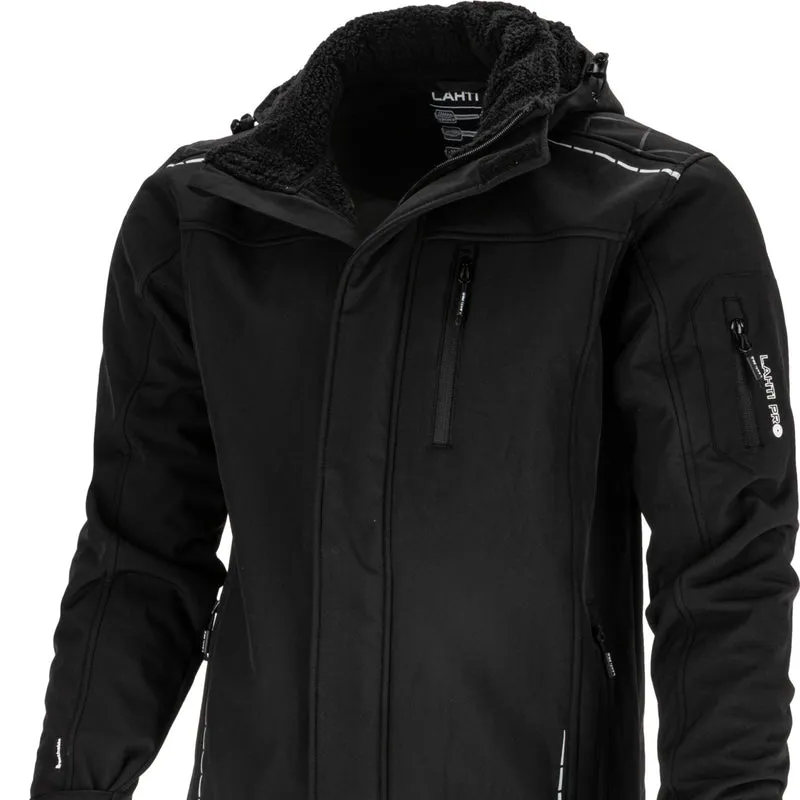 Jacheta Elastica Captusita cu Gluga / Negru - 2XL