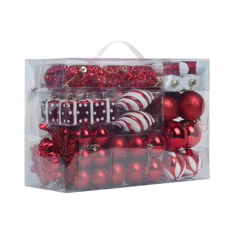 Set Ornamente Diversificate de Craciun / Auriu - 76P.