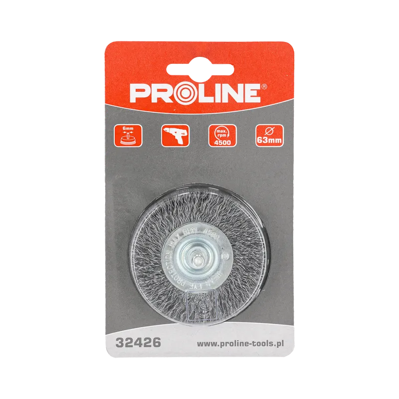 Perie Sarma Tip Circular cu Tija 63MM